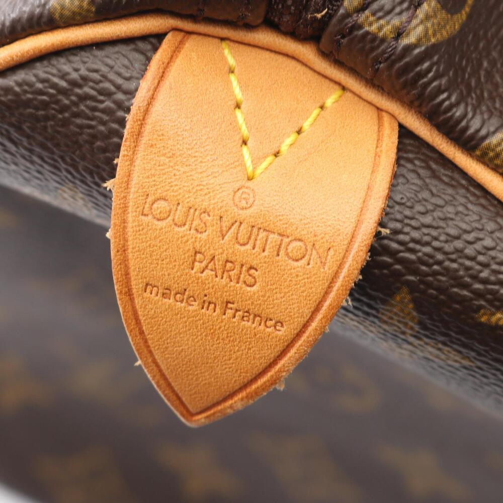 Louis Vuitton Leather Monogram Speedy Canvas Handbag Brown - Picture 3 of 9